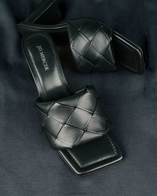 esso Jo Mercer sandali con tacco alto Kiva pelle nera 2LP82J133 calzature