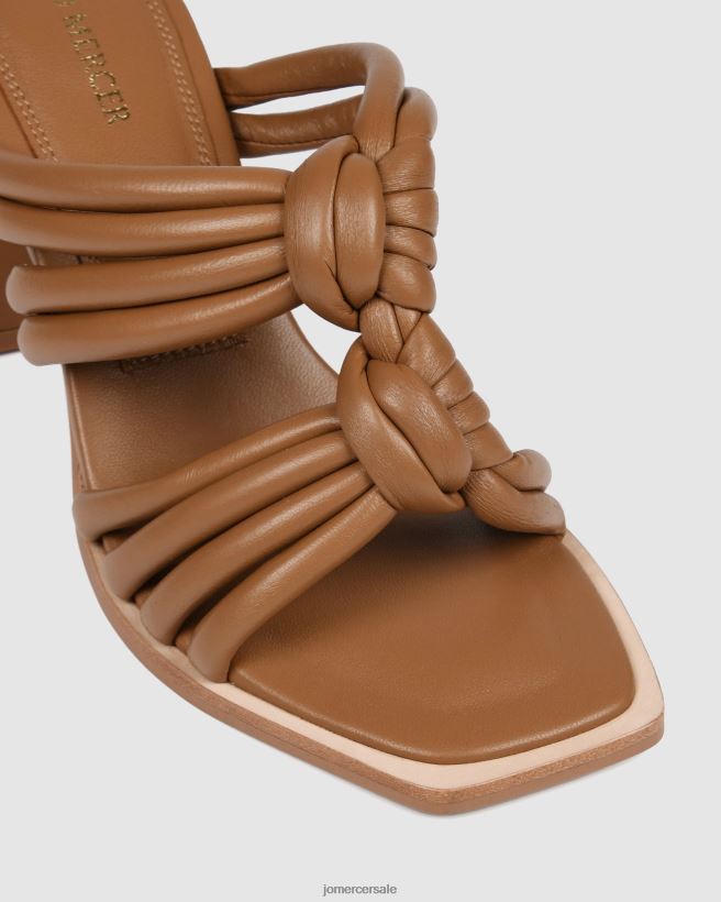 esso Jo Mercer sandali con tacco alto cadena pelle marrone chiaro 2LP82J118 calzature