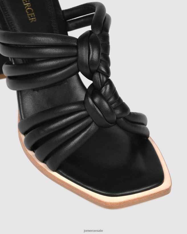 esso Jo Mercer sandali con tacco alto cadena pelle nera 2LP82J117 calzature