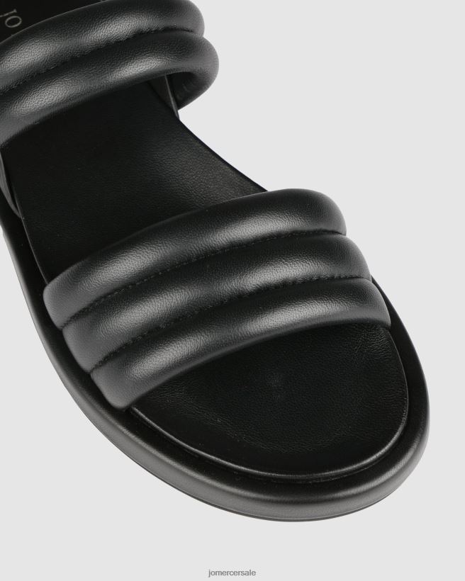 esso Jo Mercer sandali piatti con caviglia pelle nera 2LP82J273 calzature
