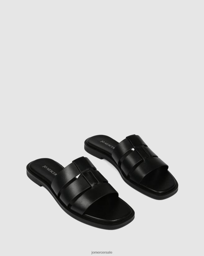 esso Jo Mercer diapositive piatte Sarita pelle nera 2LP82J245 calzature